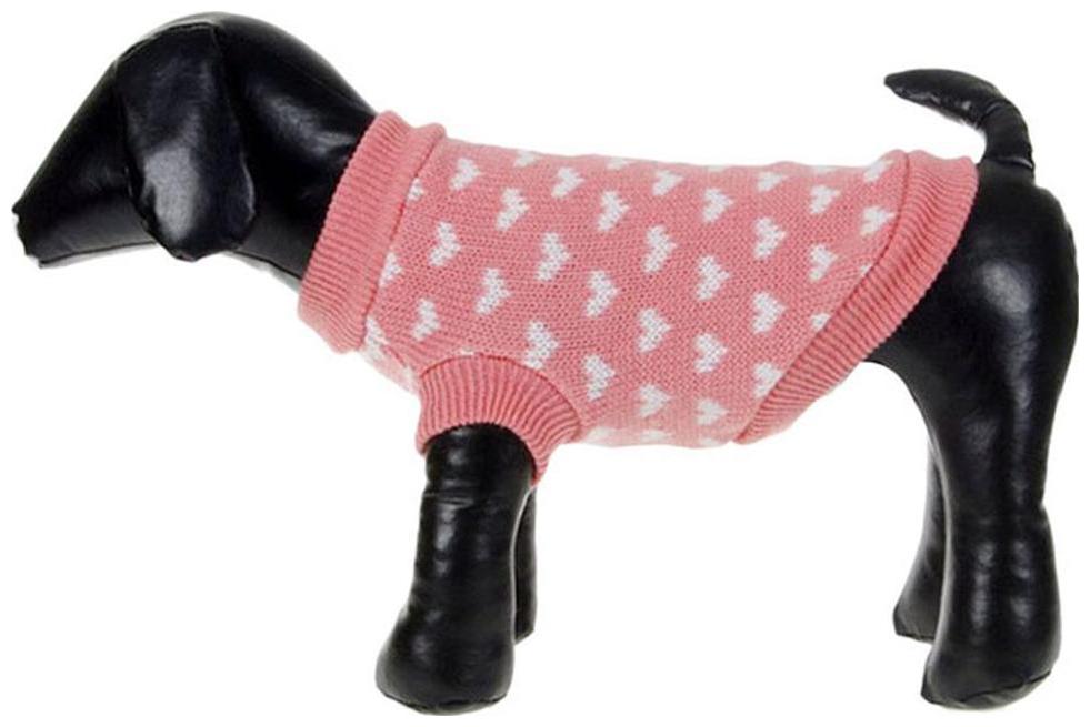 

Futaba Lovely White Hearts Pattern Pet Dog Sweater - Pink - XL