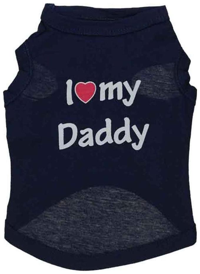 

Futaba Puppy I LOVE MY DADDY Vest Shirt - Black - L