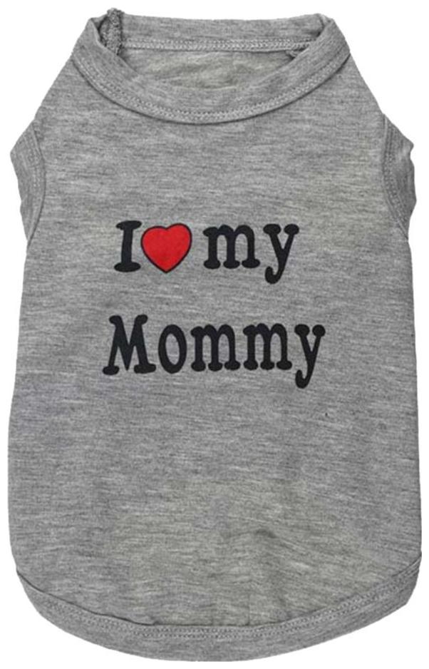 

Futaba Puppy I LOVE MY MOMMY Vest Shirt - Grey - L
