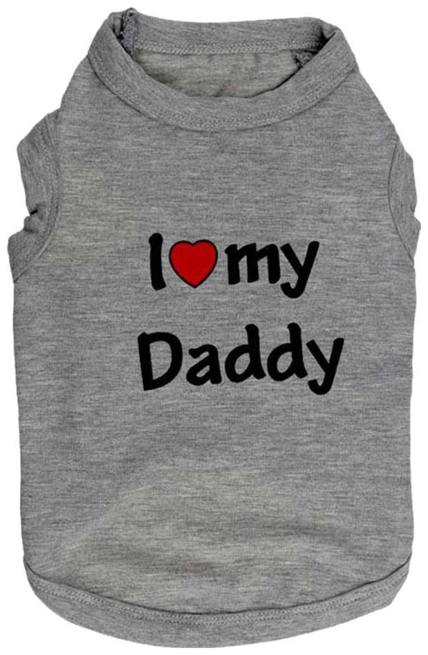 

Futaba Puppy I LOVE MY DADDY Vest Shirt - Grey - L
