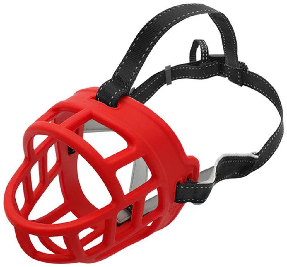 

Futaba Silicone Basket Anti-Bite Muzzle For Dogs - Red - Medium ( Size 4 )
