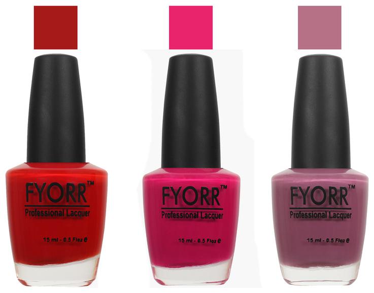 

FYORR Nail Polish Long Lansting Colors 1-9-15 the bright collection Nail Wear-Multi Colored 15 ml(Pack of 3)