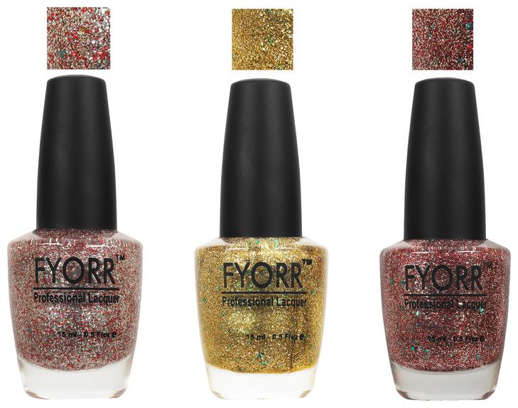 

FYORR Nail Polish Long Lansting Colors 139-140-141 glitter in my mind collection Nail Wear-Multi Colored 15 ml(Pack of 3)