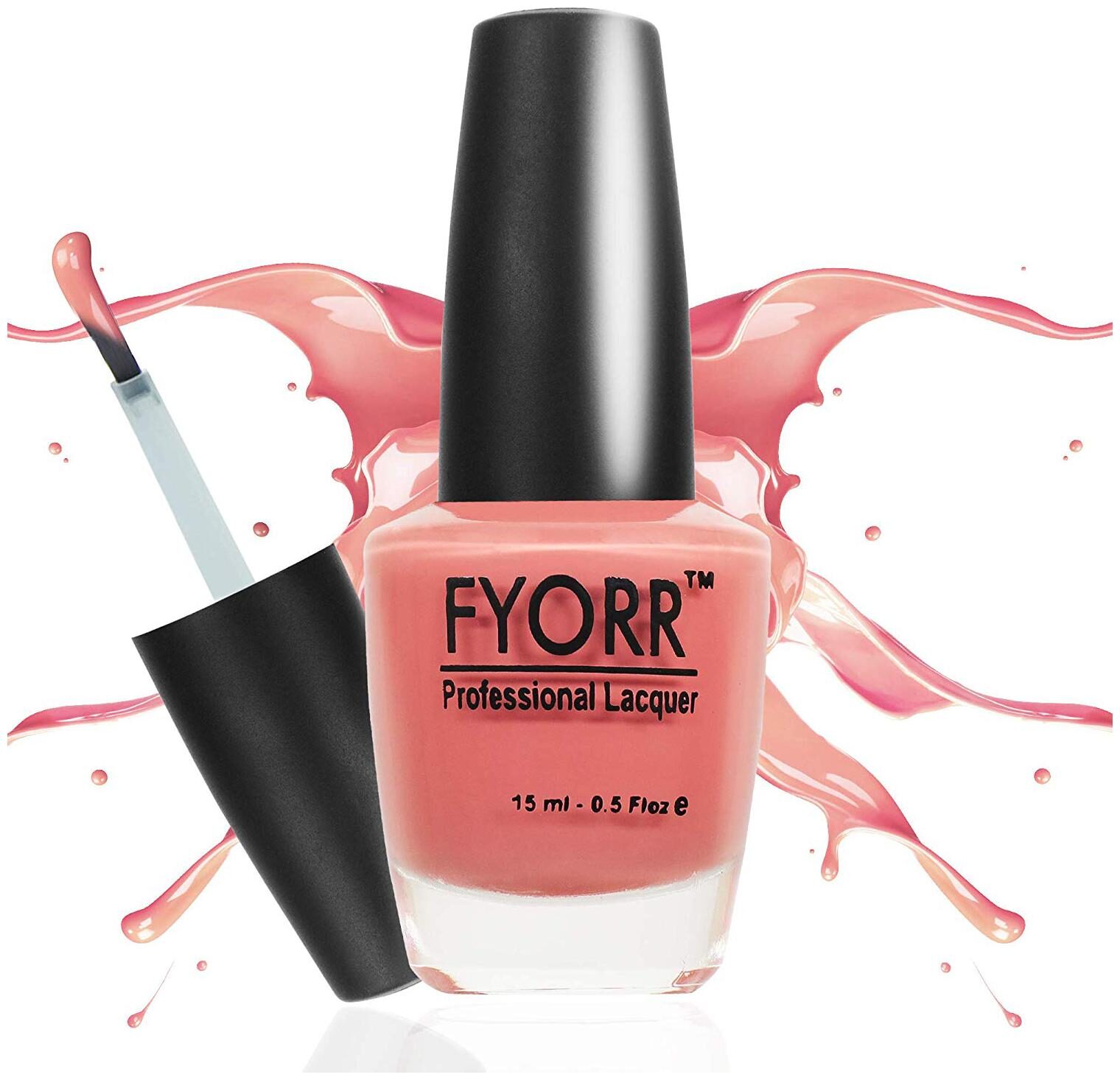 

FYORR Peach Long Lasting Nail Paint(Peach -Color)15ml