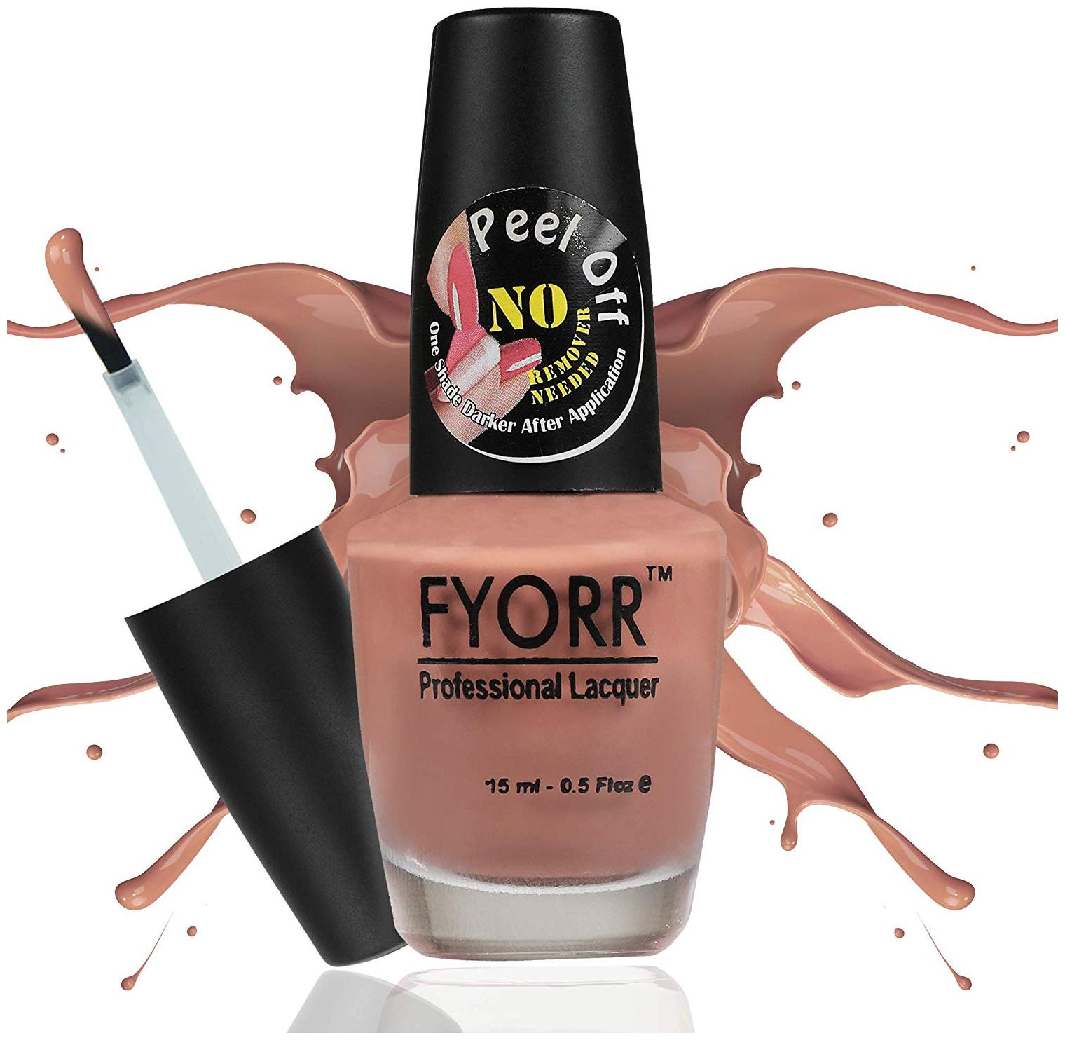 

FYORR Peel-Off Choco Peel Nail Paint(Coffee Brown-Color)15ml
