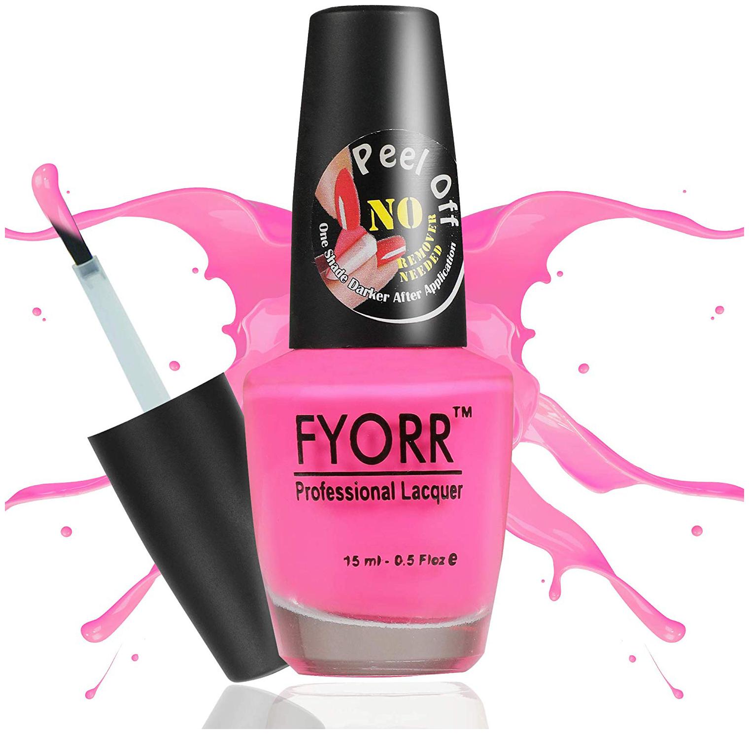

FYORR Peel-Off Hot Pink Peel Nail Paint(Pink-Color)15ml