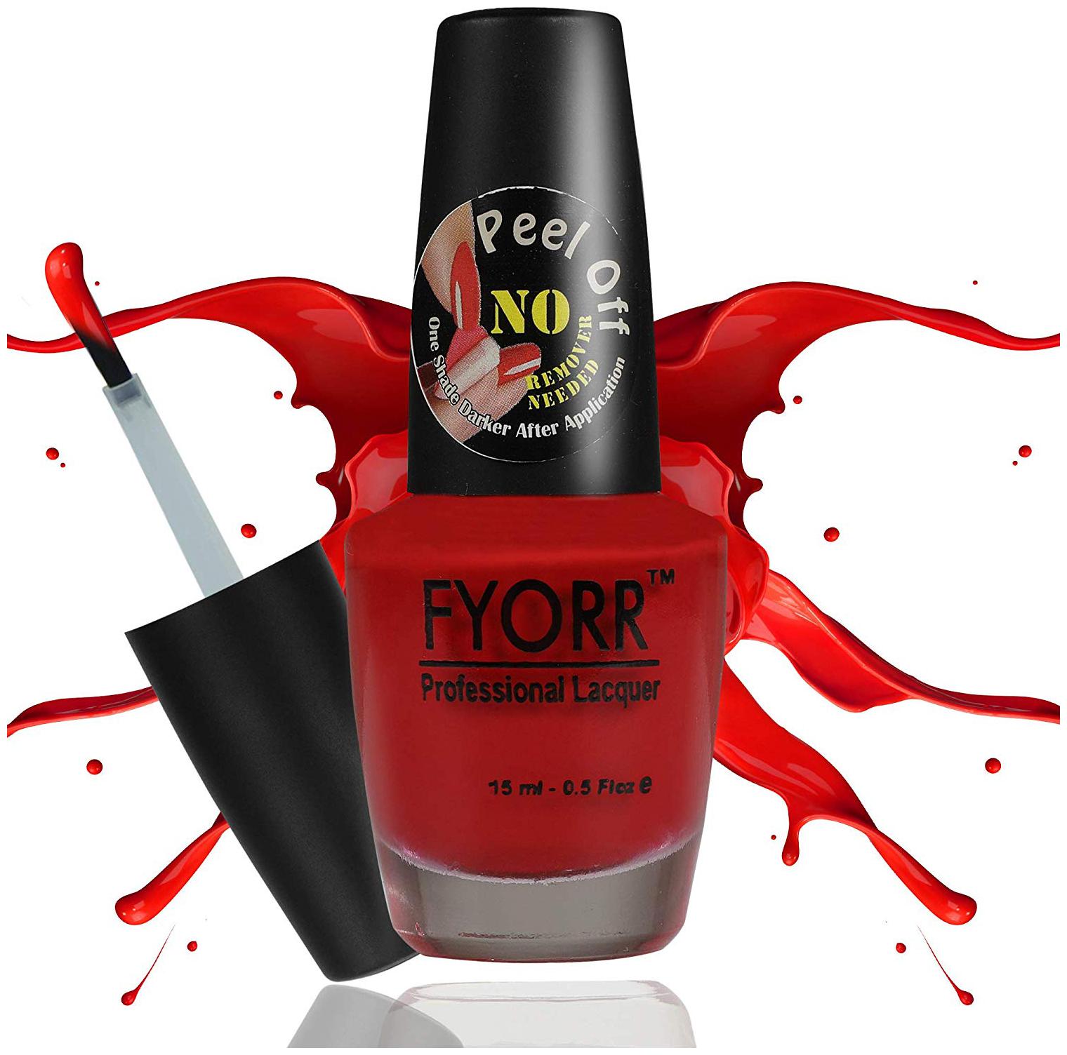

FYORR Peel-Off Red Hot Peel Nail Paint(Red-Color)15ml