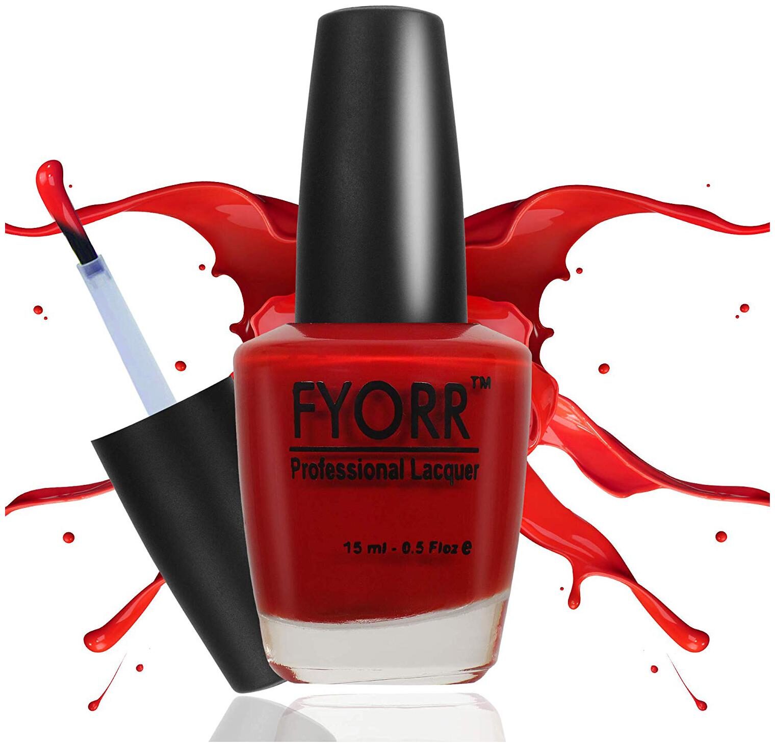

FYORR Russian Red Long Lasting Nail Paint(Red-Color)15ml