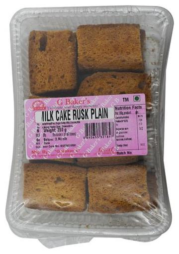 

G BAKERS Milk Cake Rusk Plain 250 g