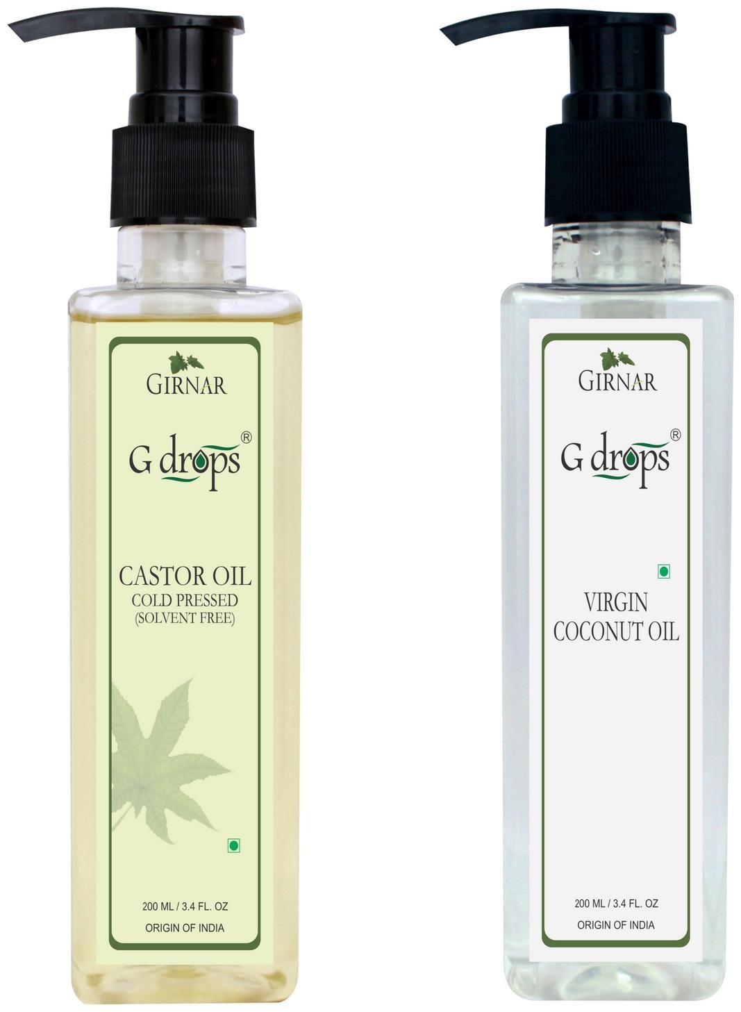 

G drops Castor Oil Coconut Oil Combo 400ml (2 x 200ml)