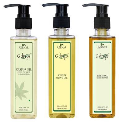 

G drops Castor Virgin Olive Neem Oil Combo(200ml 200ml 200ml)