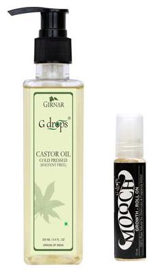 

G drops Castor Oil Mooch Growth Roll On Combo(200ml 10ml)