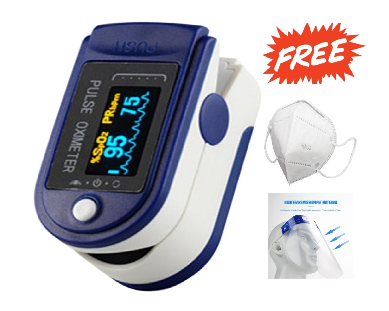 

G Gapfill Smart Finger Tip Pulse Oximeter With Audio Visual Alarm And Respiratory Rate (Auto Poweroff) With Free Mask And Face Shield