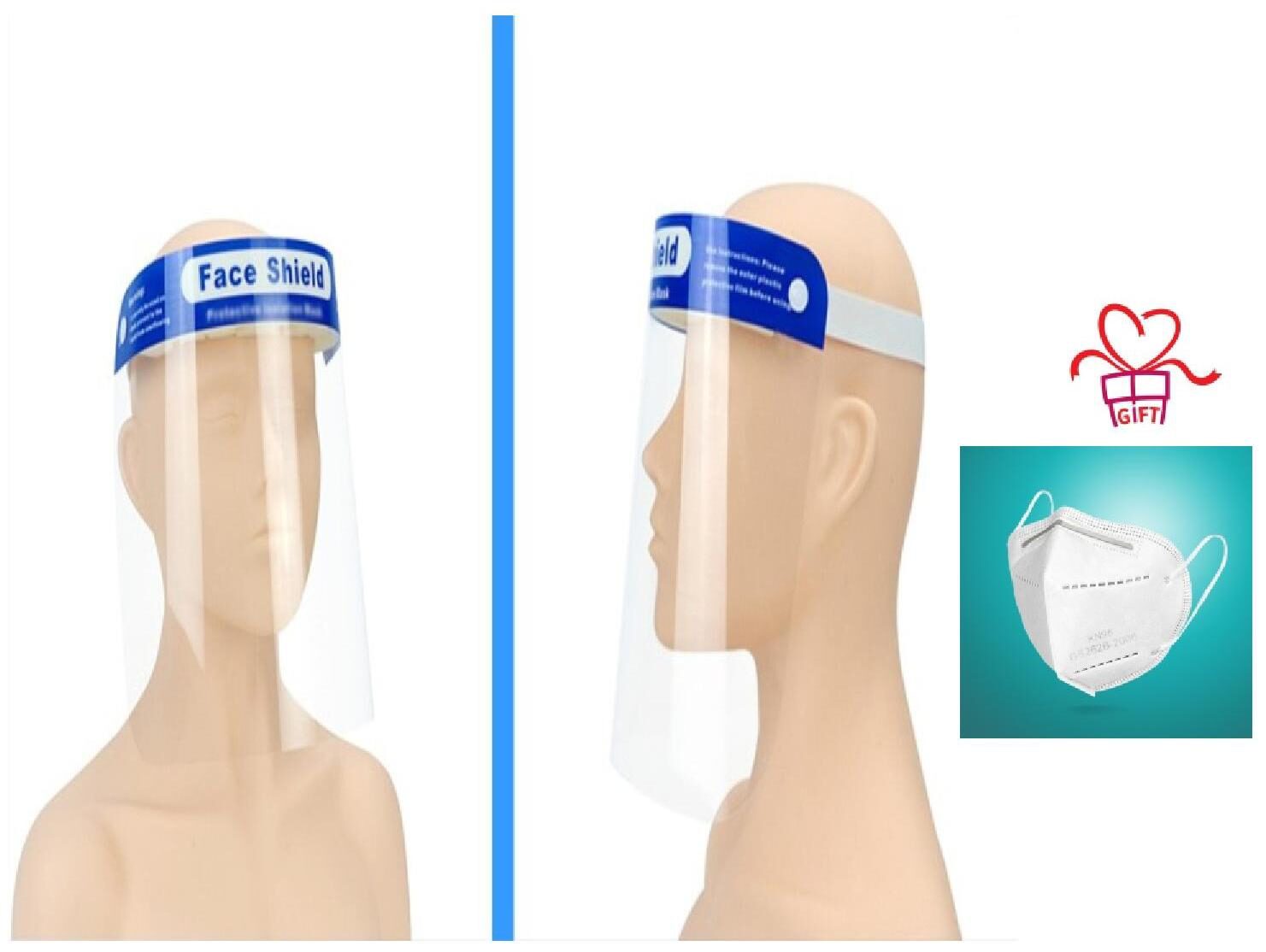 

G Gapfill Sweatproof Face Shield (Pack Of 4) Free KN95 Mask 4pcs