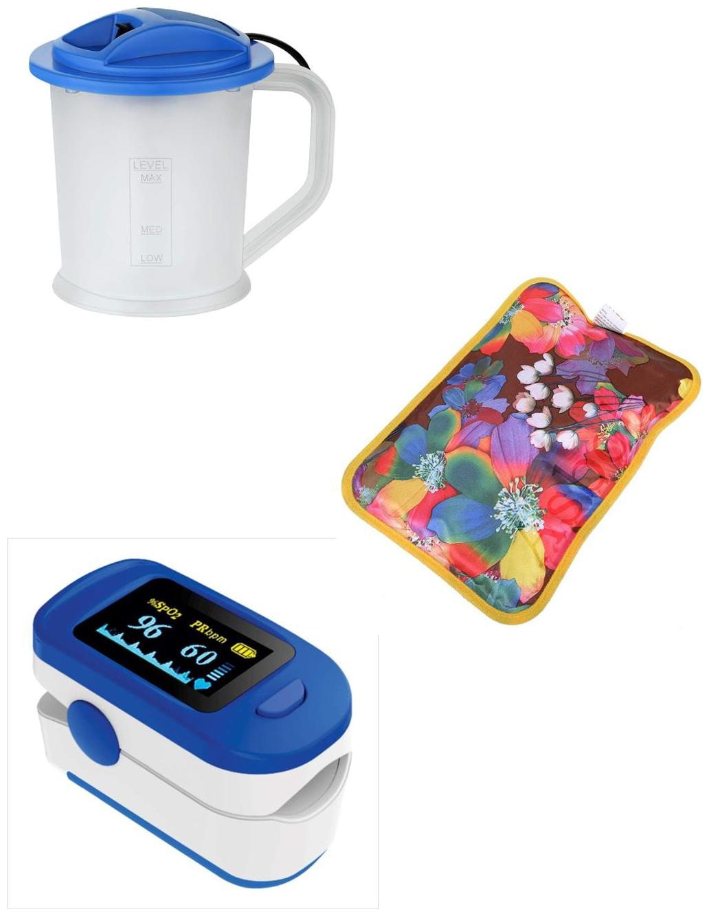 

G Gapfill Vaporizer Mini Facial And Nose Electric Hot Water Bag Finger Tip Pulse Oximeter (Pack of 3)
