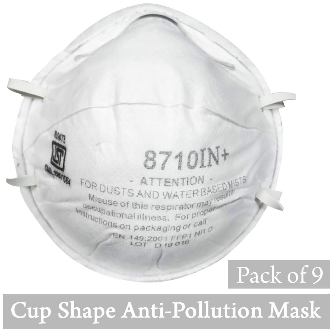 

Gabbar Dust Mist Respirator 8710IN P1 (BIS EN) 240 EA Case Cup Shape Mask (Pack of 9)