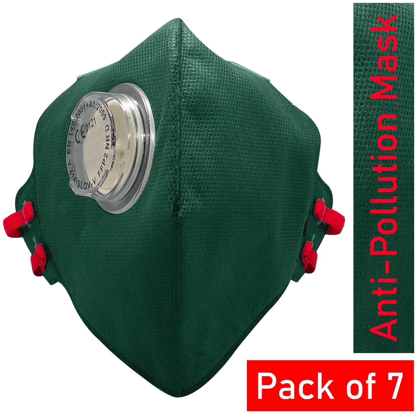 

Gabbar V-414 Face Mask Green Pack of 7