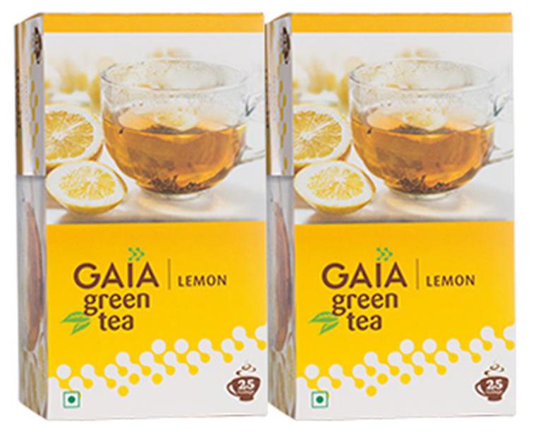 

Gaia Green Tea Lemon 25 Tea Bags (Pack Of 2)