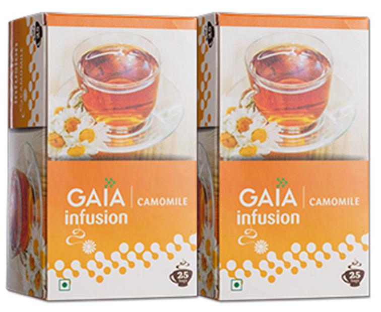 

Gaia Green Tea Camomile 25 Tea Bags (Pack Of 2)