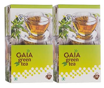 

Gaia Green Tea (25 Tea Bags each) Pack of 2