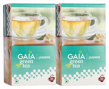 

Gaia Green Tea Jasmine (25 Tea Bags each) Pack of 2