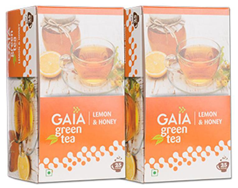 

Gaia Green Tea Lemon Honey 25 Tea Bags (Pack Of 2)