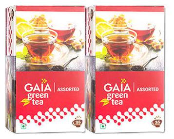 

Gaia Green Tea Assorted (25 Tea Bags each) Pack of 2