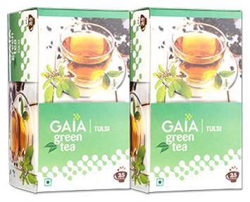 

Gaia Green Tea Tulsi (25 Tea Bags each) Pack of 2