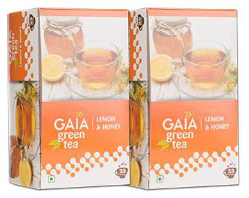 

Gaia Green Tea Lemon Honey (25 Tea Bags each) Pack of 2