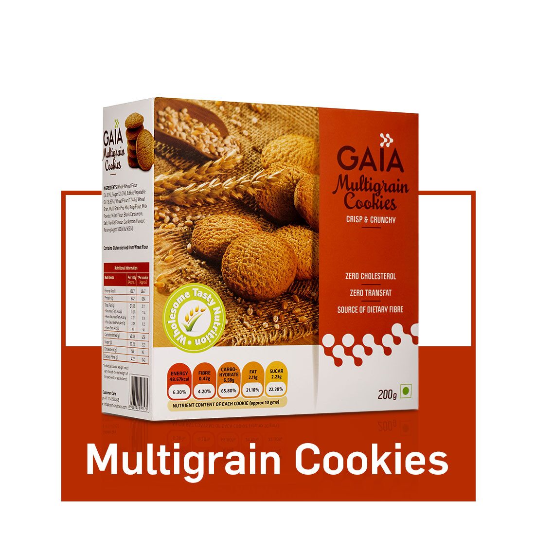 

Gaia Multigrain Cookies 200g(Pack of 2)