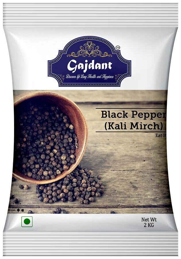 

Gajdant Black Pepper Kali Mirch 2 kg ( Pack of 1 )