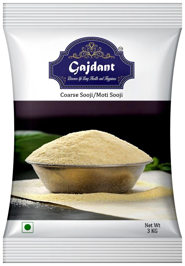 

Gajdant Coarse Moti Sooji 3 Kg (Pack of 1)