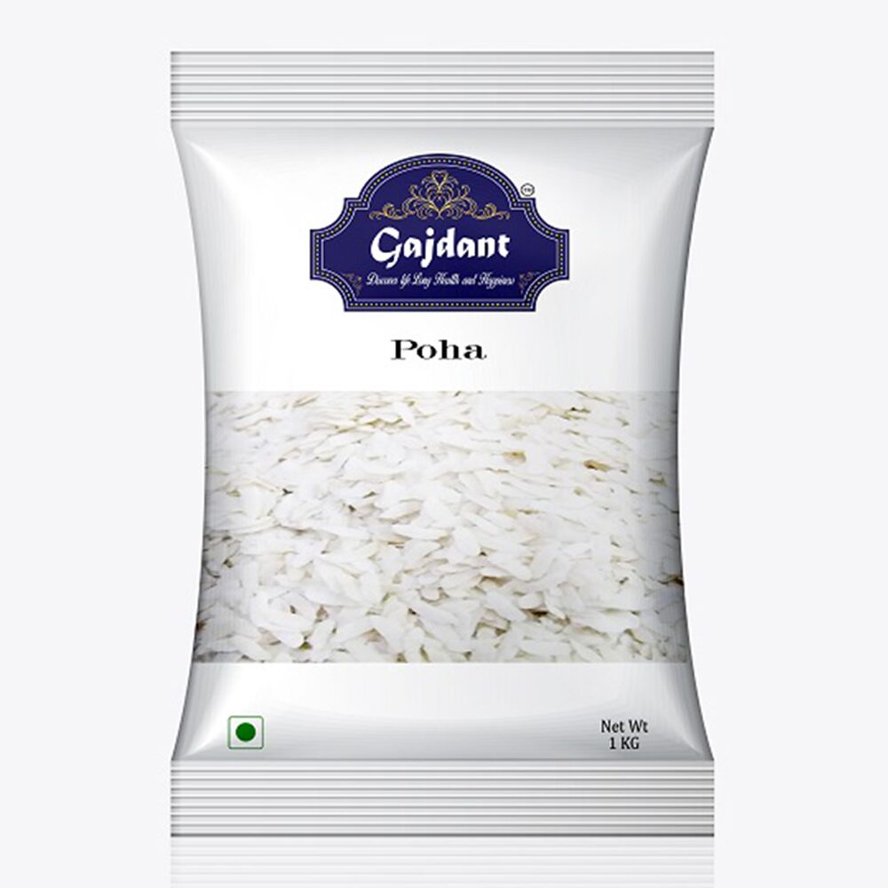 

Gajdant White Poha (Flattened Rice) 1 kg ( Pack of 1 )