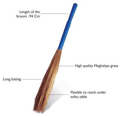 

Gala Broom - Laxmi Grass Broom 1 pc