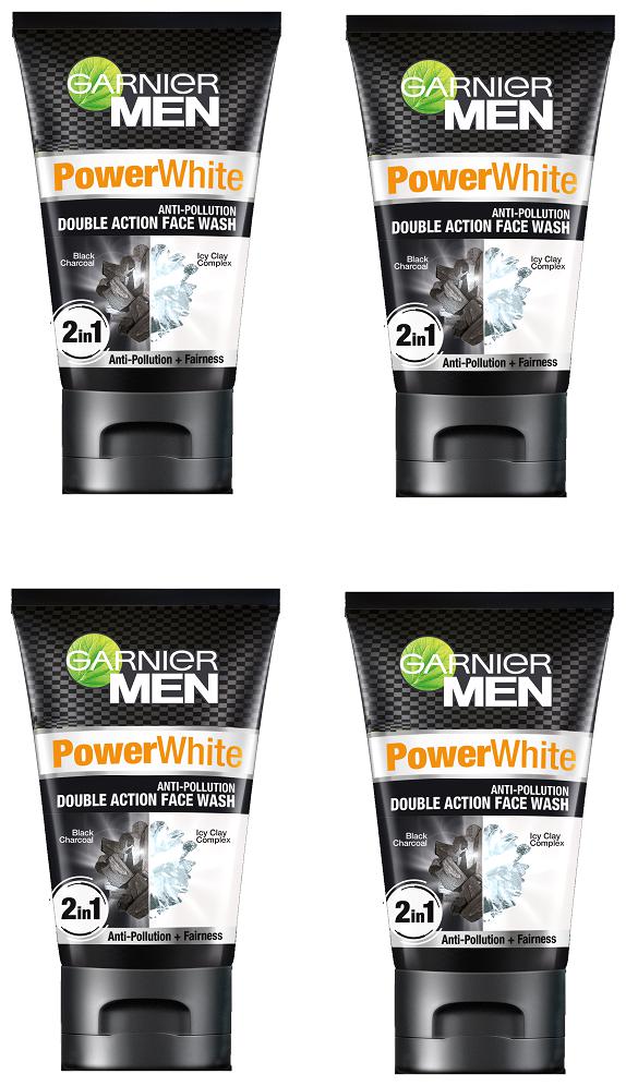 Buy Garnier Men Power White Double Action Face Wash 100g Pack Of 4