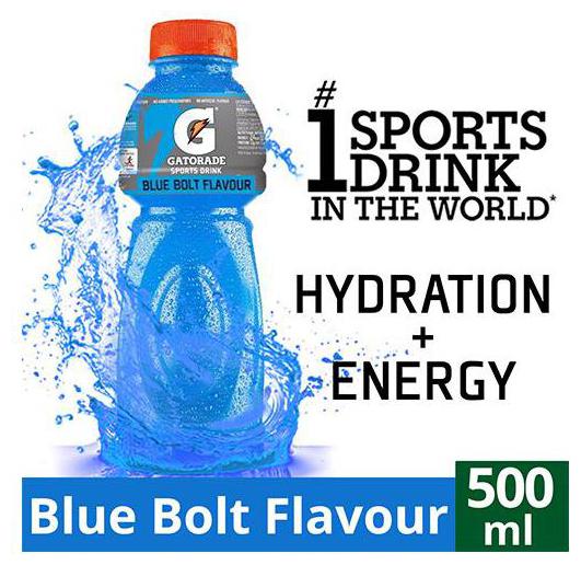 

Gatorade Sports Drink - Blue Bolt Flavour 500 ml