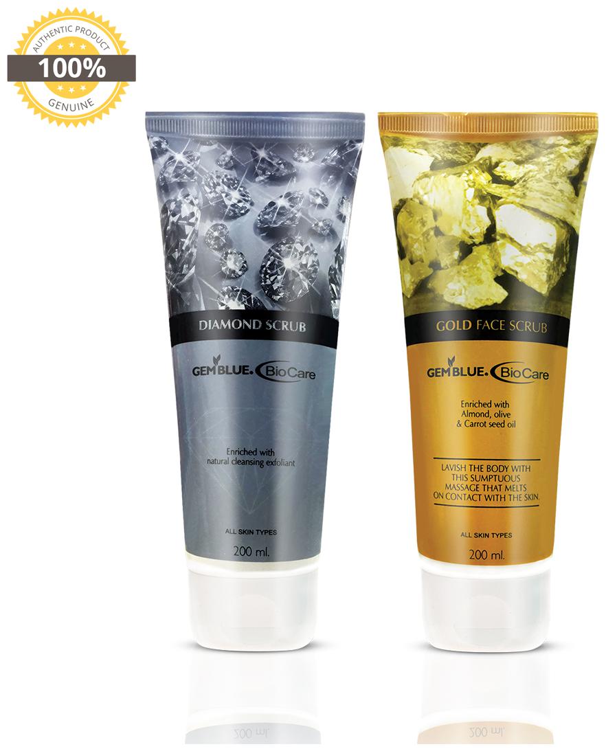 

Gemblue Biocare Diamond Scrub 200 ml Gold Scrub 200 ml (Pack of 2)