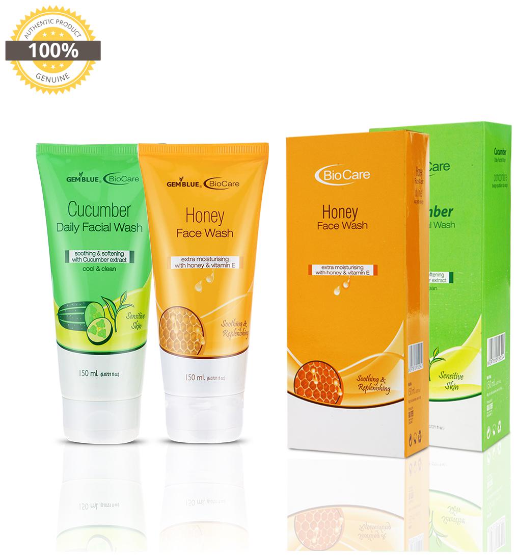 

Gemblue Biocare Cucumber Daily Face Wash 150ml Gemblue Biocare Honey Face Wash 150ml Pack Of 2
