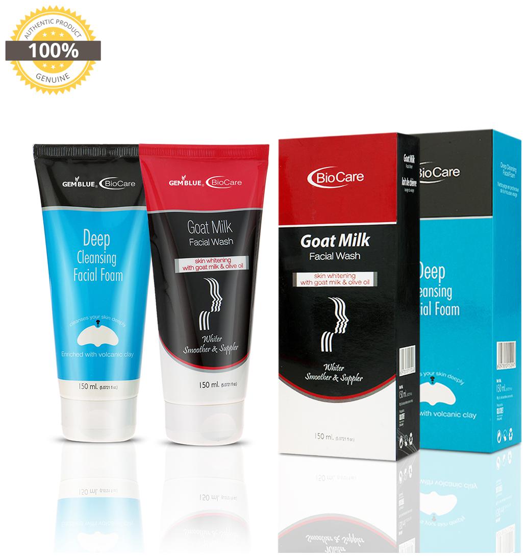 

Gemblue Biocare Deep Cleansing Facial Wash 150ml Gemblue Biocare Goat Milk Facila Wash 150ml Pack Of 2