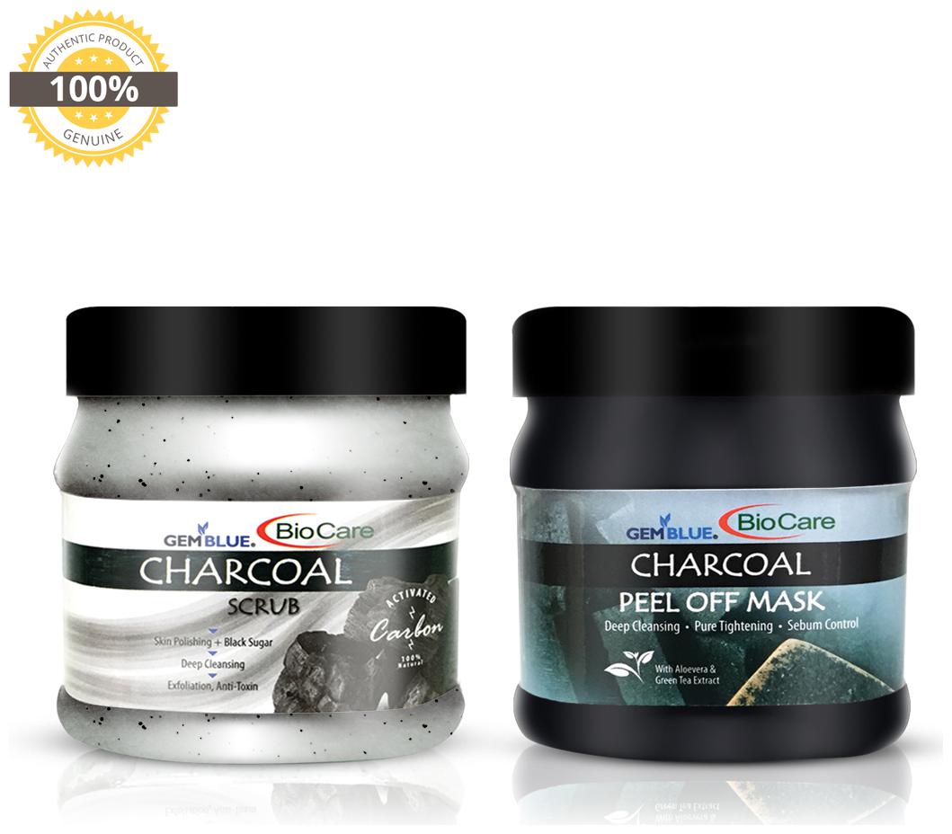 

Gemblue Biocare Charcoal Scrub 500 ml Charcoal Peel Off Mask 500 ml (Pack of 2)