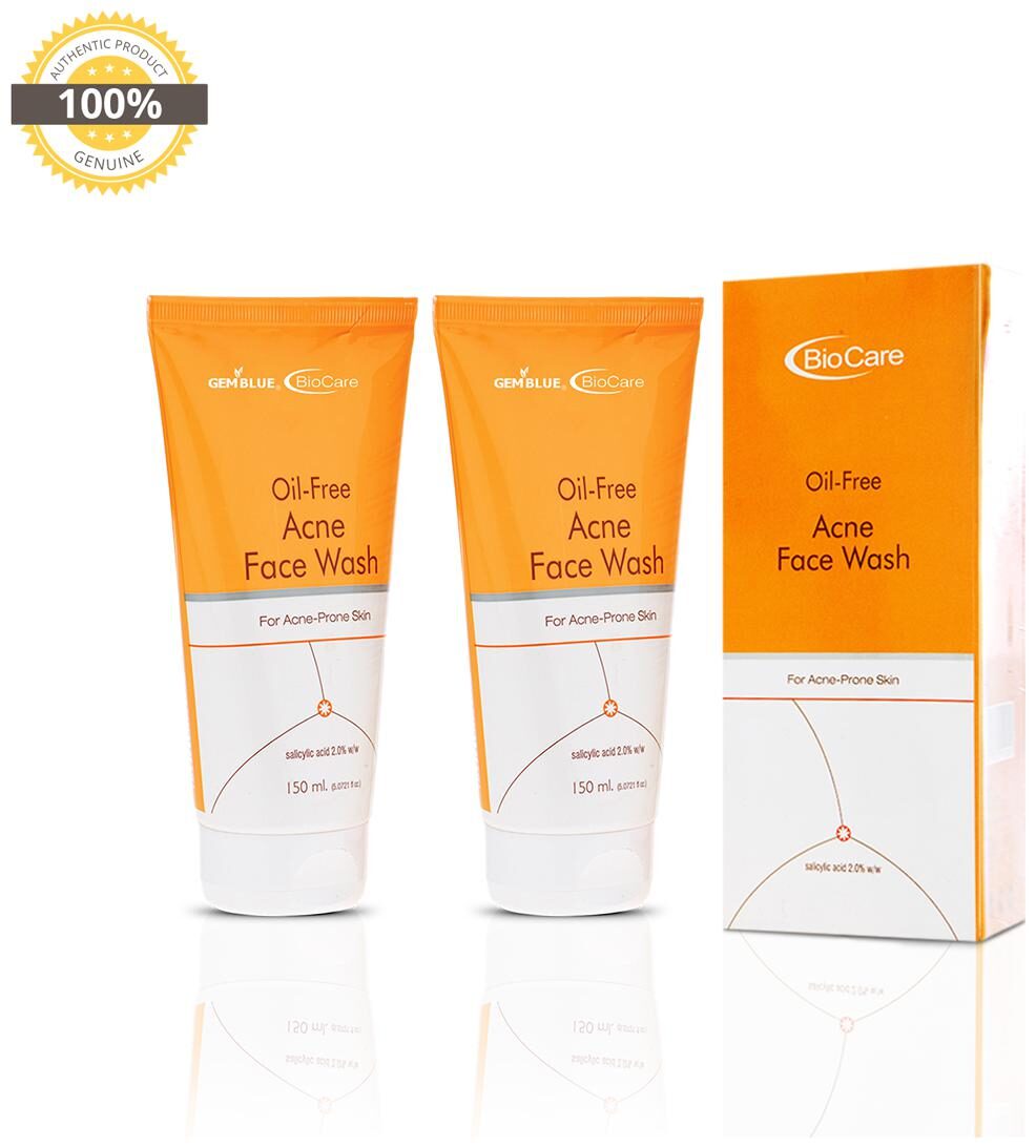 

Gemblue Biocare Oil Free Acne Face Wash 150ml Pack Of 2