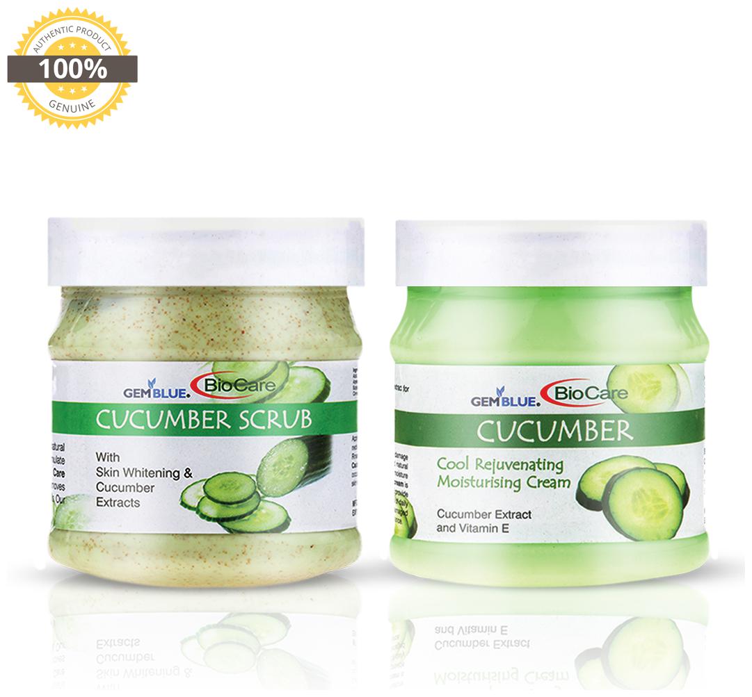 

Gemblue Biocare Cucumber Scrub 500 ml Cucumber Cream 500 ml (Pack of 2)