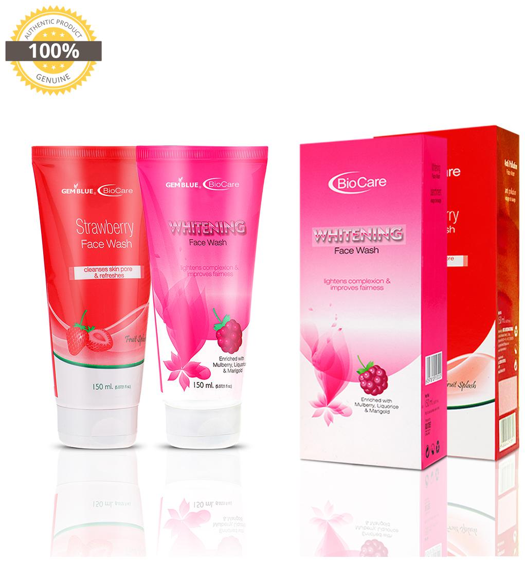 

Gemblue Biocare Strawberry Face Wash 150ml Gemblue Biocare Whitenning Face Wash 150ml Pack Of 2