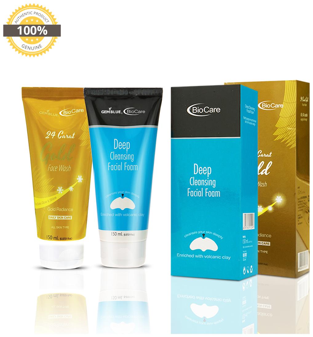 

Gemblue Biocare Face Wash 150ml Gemblue Biocare Deep Cleansing Facial Foam 150 ml Pack Of 2