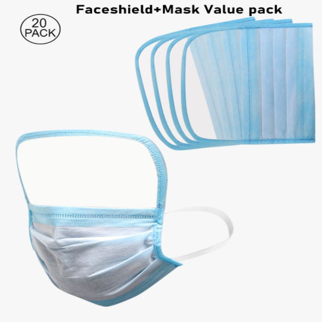 

Gen-Z Face Shield Plus Surgical Mask (Pack Of 20)