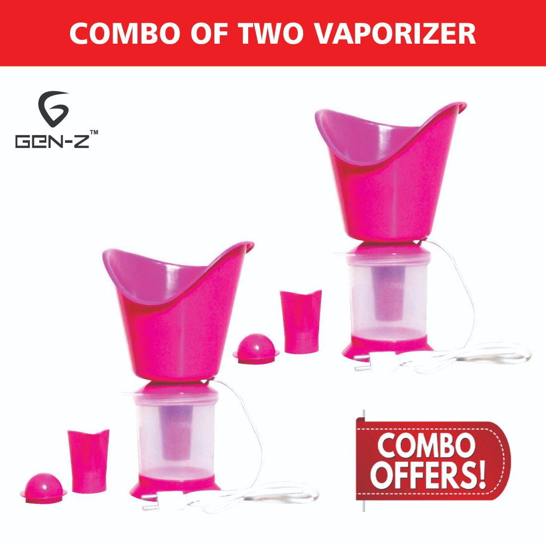 

Gen-Z Value Combo of 2 Vaporizers (3 in one utility) Pack of 2