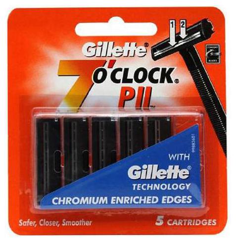 

Gillette 7 O Clock Cartridges - P II with Chromium Enriched Edges 5 pc