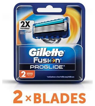 

Gillette Fusion Proglide - Flexball Manual Shaving Razor Blades Cartridge 2 pcs