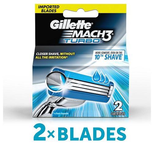

Gillette Mach 3 Turbo Manual Shaving Razor Blades (Cartridge) 2 pcs
