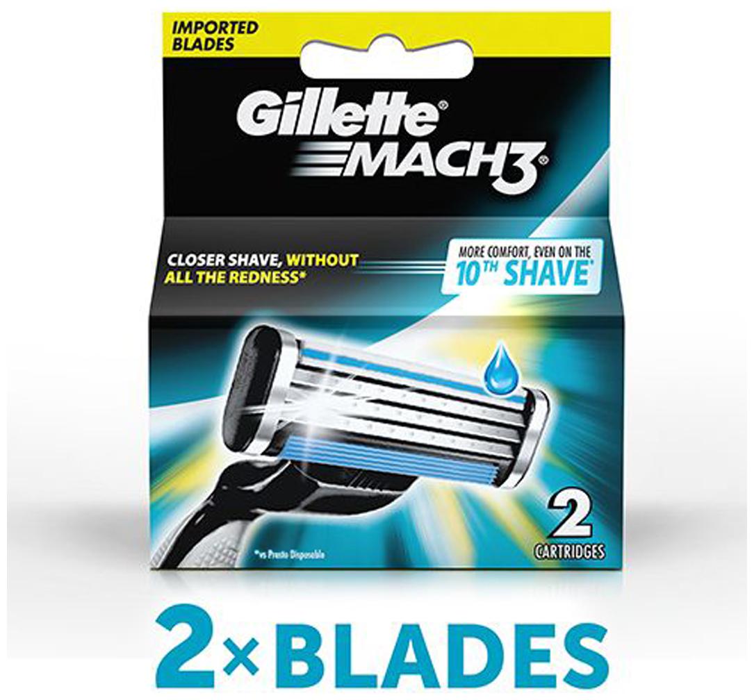 

Gillette Mach 3 Manual Shaving Razor Blades (Cartridge) 2 pcs